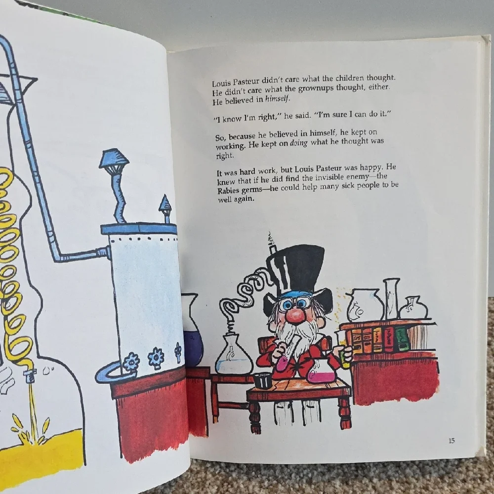 The Value of Believing in Yourself Book - The Story Of Louis Pasteur - Vintage